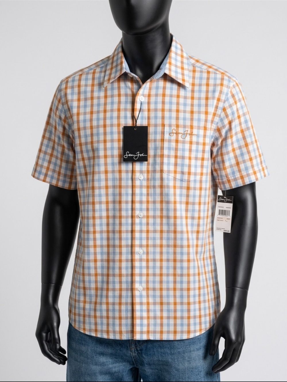 Y2K Short-Sleeve Plaid Button-Up Shirt